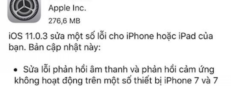iOS 11.0.3 giúp sửa lỗi iPhone đơ cảm ứng