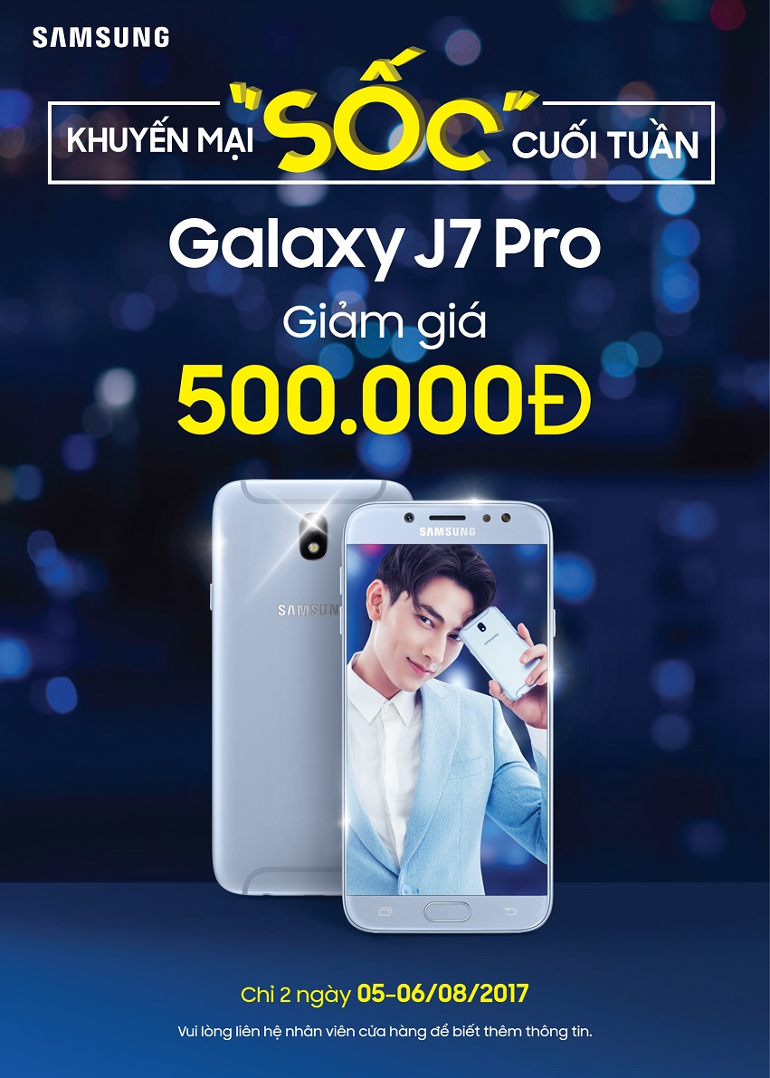 khuyễn mãi samsung J7 pro tháng 8 tại HPT shop 30 Nguyễn văn linh đà nẵng